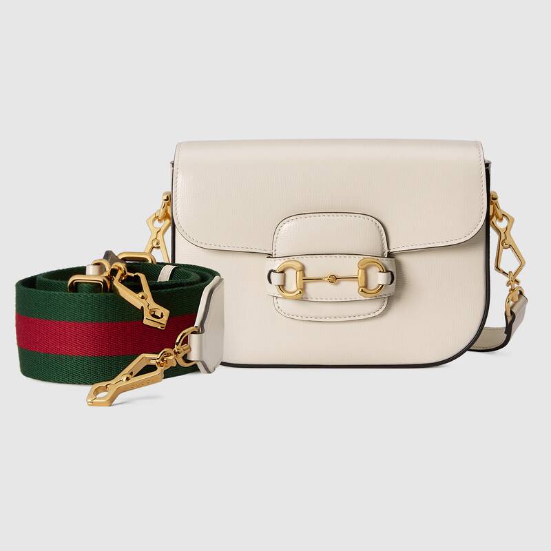 Gucci Horsebit 1955 Mini Shoulder Bag 658574 White